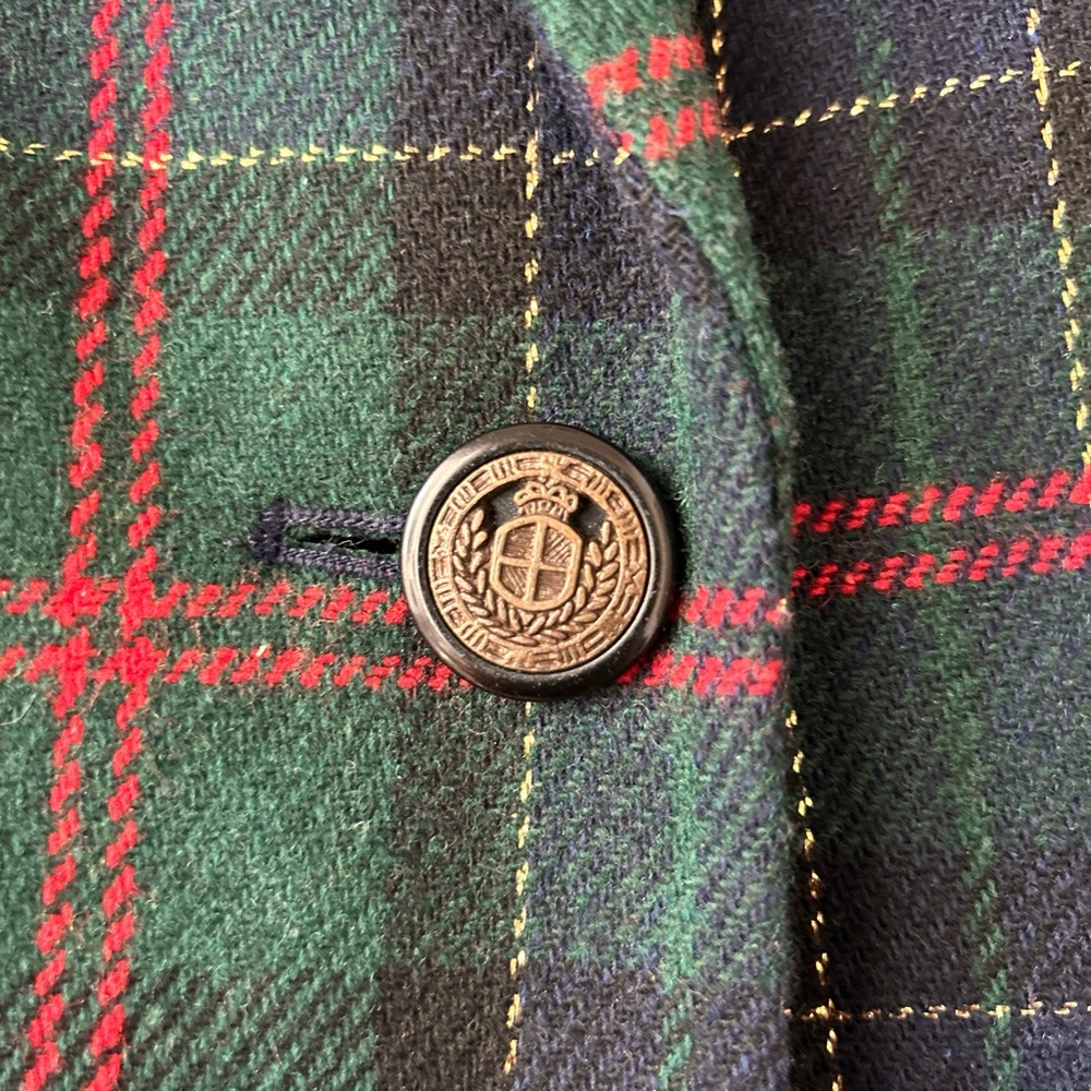 Sag Harbor Green and Red Plaid Blazer - Picture 2 of 5